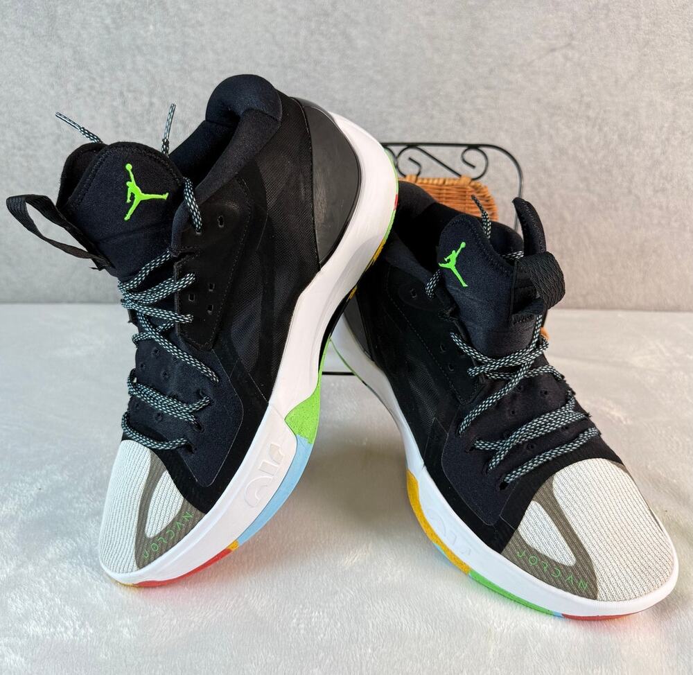 Jordan Zoom Separate Multicolor Men’s Size 13 Black Green Basketball Shoes